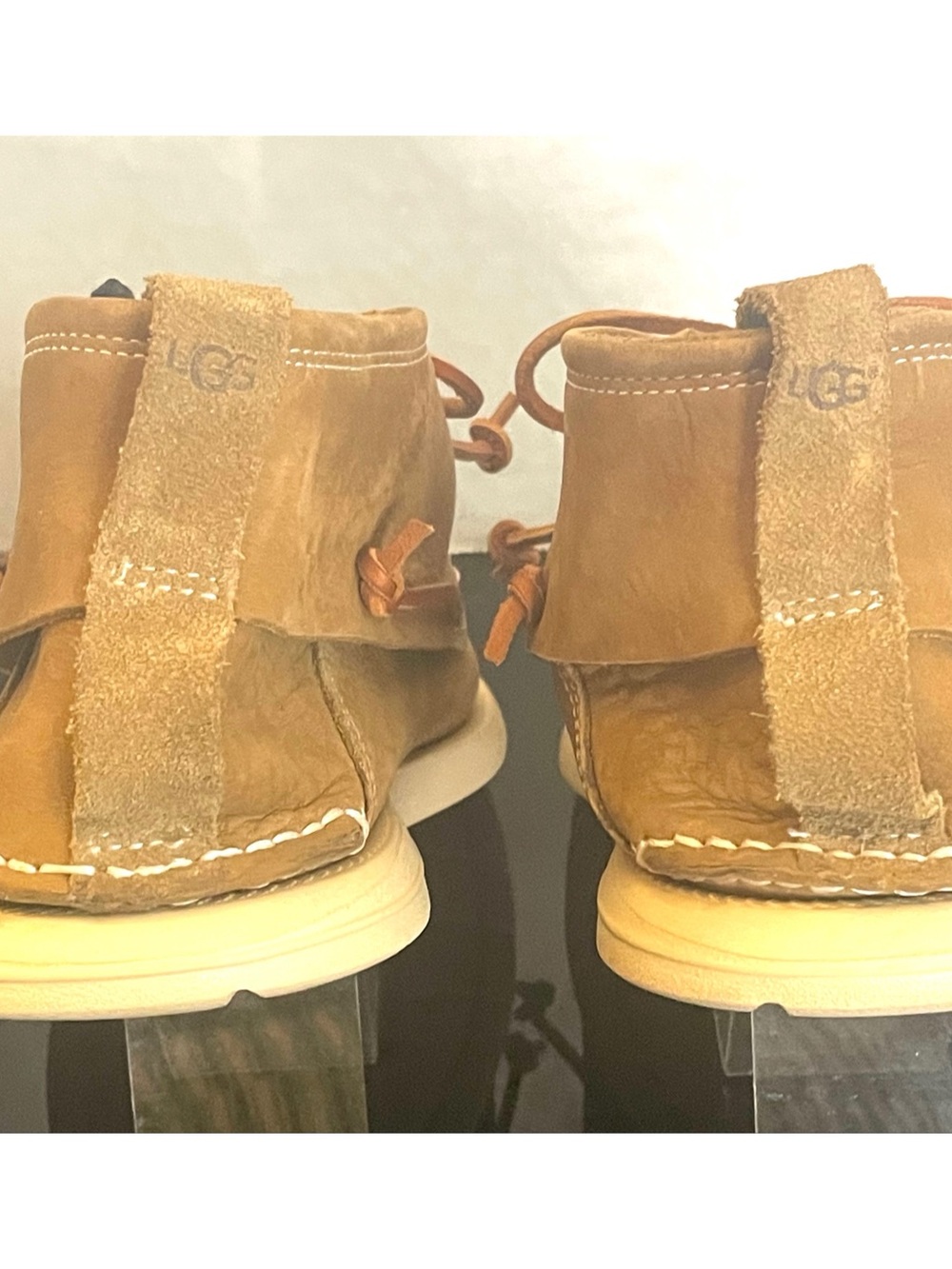 UGG Beach Moc Chukka Full Grain Washable Leather Carmel Color Size 11.5 - Picture 7 of 10